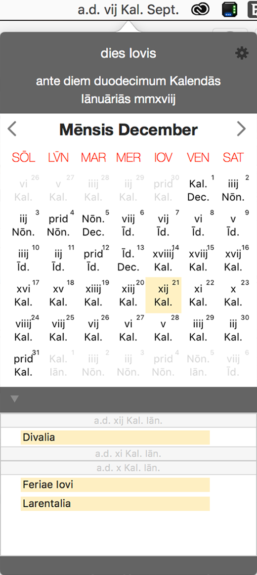 The calendar expanded to show events from your selected calendars