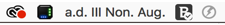 The Roman short date shown in the Mac menubar
